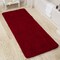 Lavish Home Memory Foam Shag Bath Mat Burgundy 2X5 Soft Chenille Non-Slip